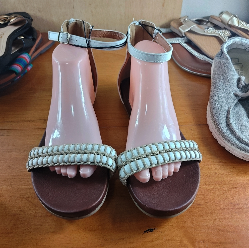 2 pairs ankle Straps Gladiator sandals bundles Blowfish & Maurices women Sz 10 - Picture 3 of 9